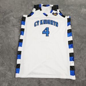 CT‎ Knights Basketball Jersey Mens XXL White Blue Black Logo Hit AAU